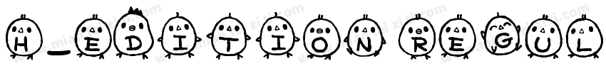 H_Edition Regular字体转换